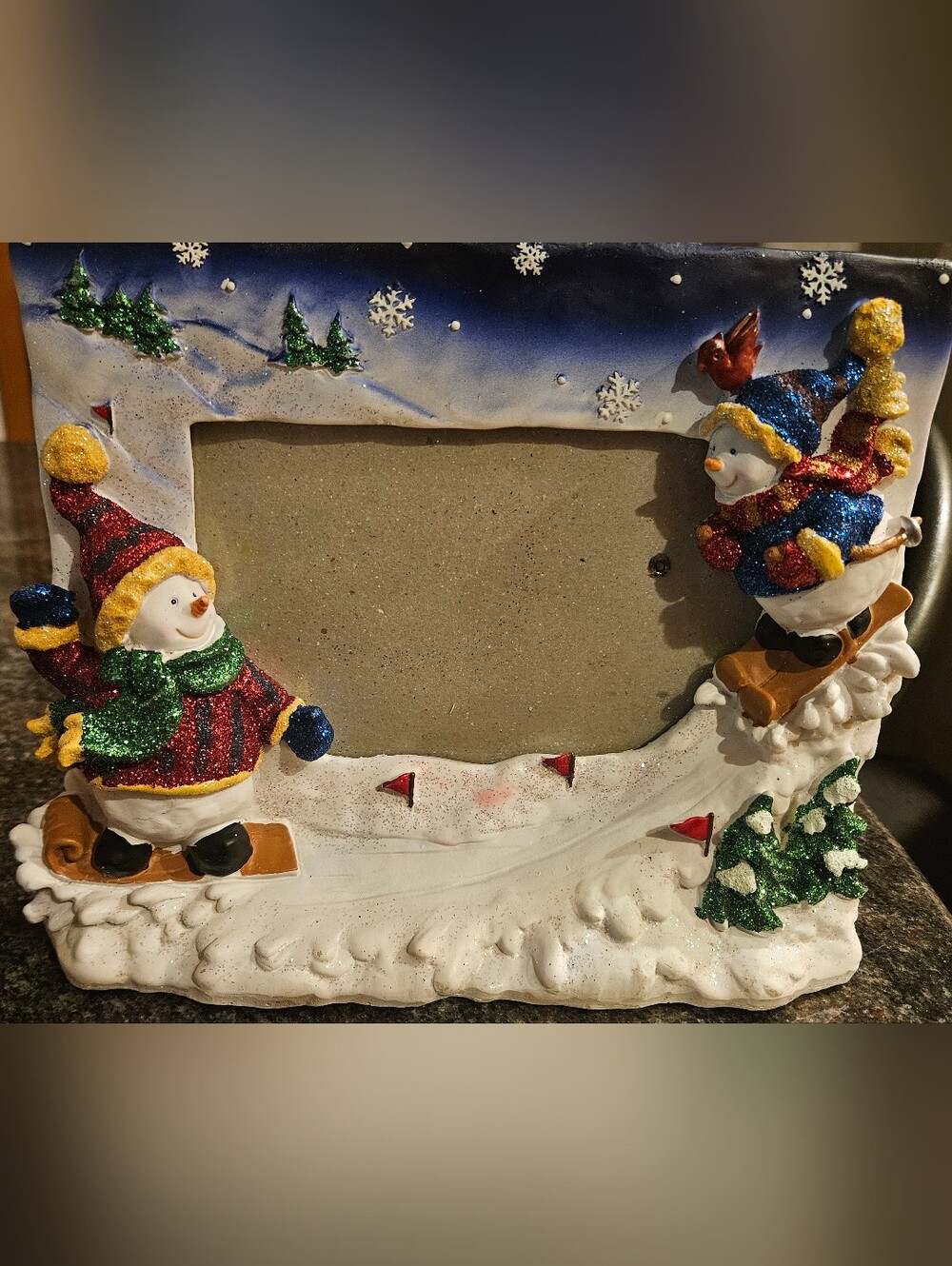 Festive Snow Family 4x6 Photo Frame - Picture 1 of 4